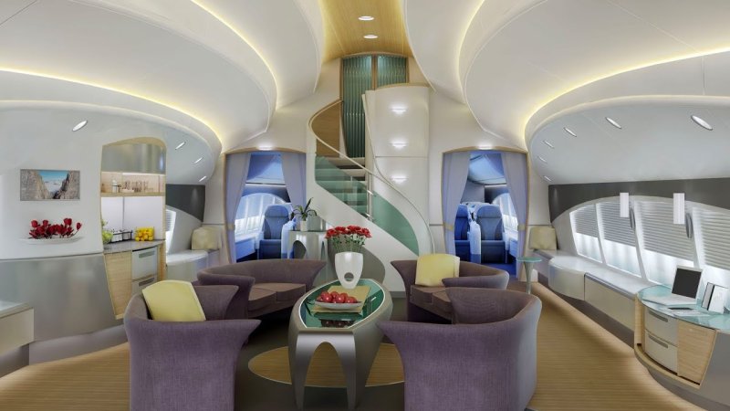 Самолёт Boeing 747 8 салон