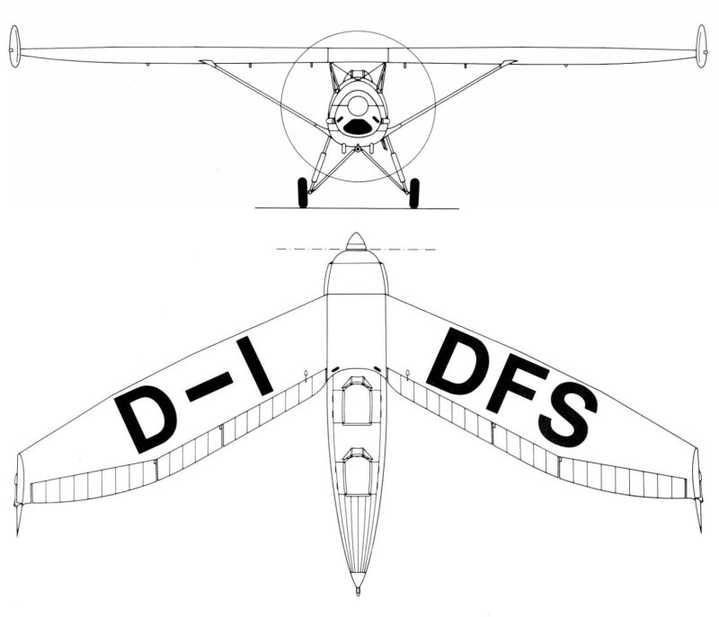 Blueprint old German plane