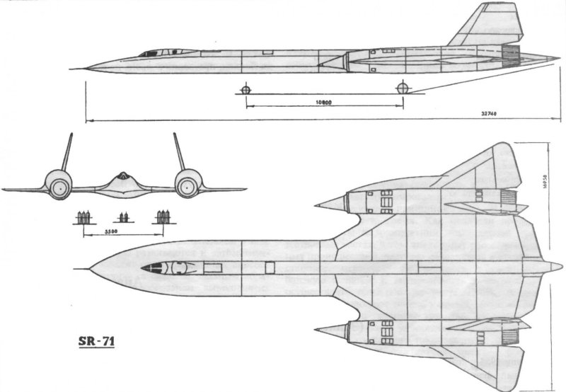 SR-71 профиль крыла