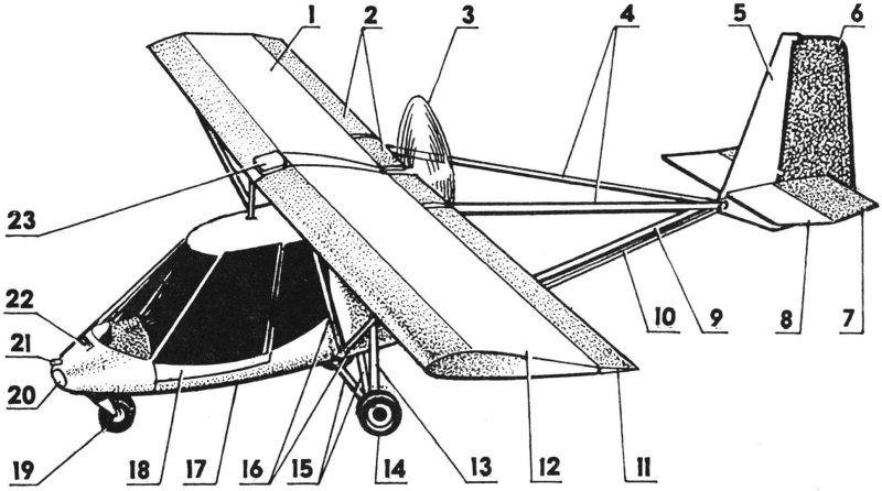 Схема самолета птенец 2