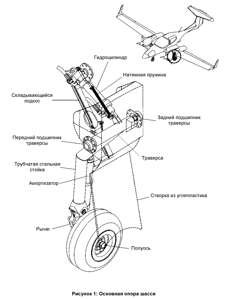 Амортизатор стойки шасси як-40