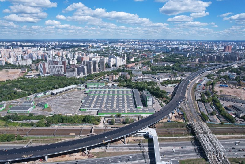 Эстакада Южного участка Московского скоростного диаметра