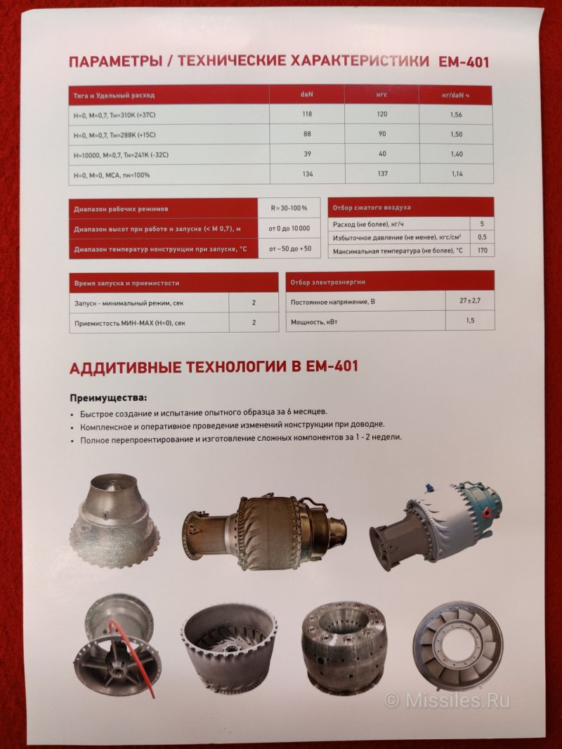 Ем 401 двигатель авиационный