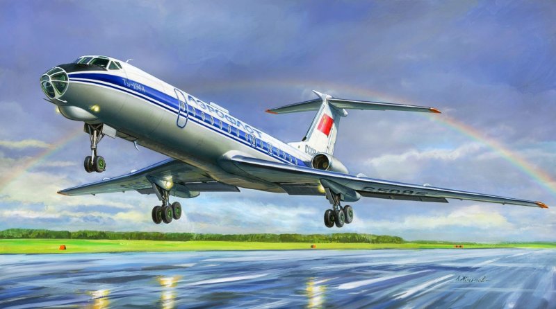 Сборная модель zvezda пассажирский авиалайнер ту-134а/б-3 (7007pn) 1:144