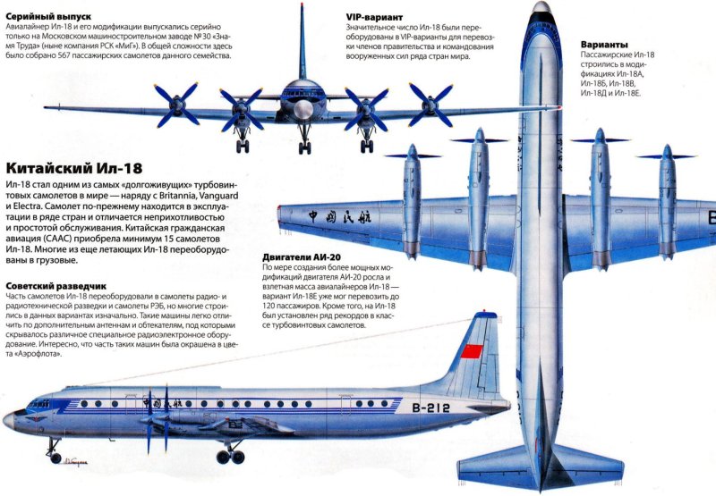 Компоновочная схема самолета ил18