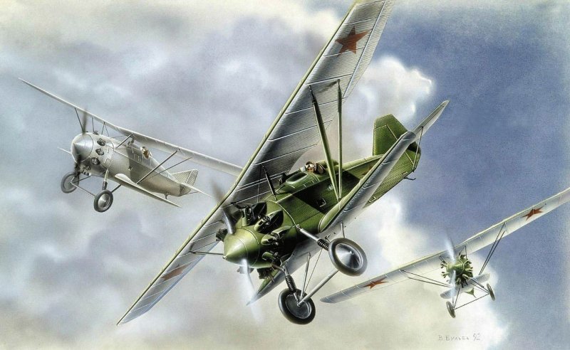 Советский истребитель ант-5 (и-4, и-42) звезда