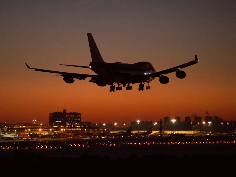 Боинг 747 посадка