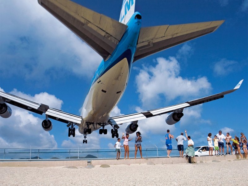 Боинг 747 посадка