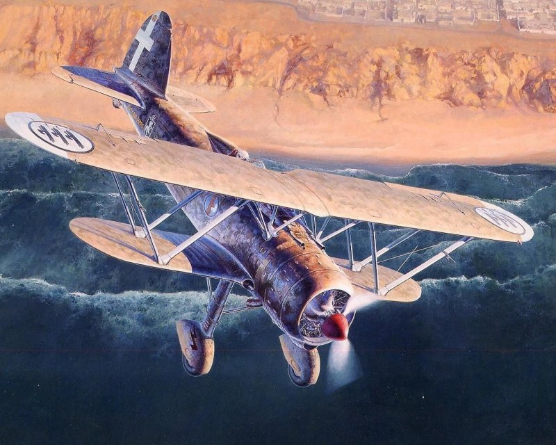 Fiat c.r.42 Falco истребитель