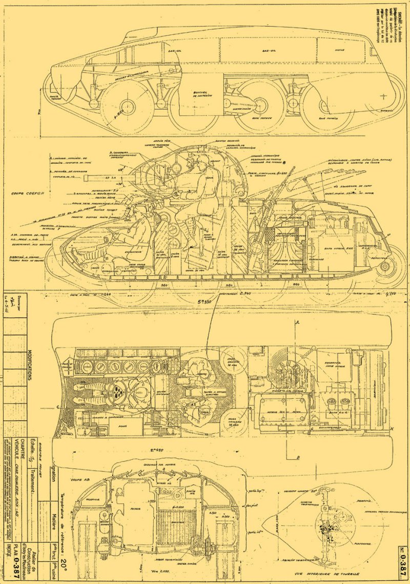 Чертеж танка AMX 40