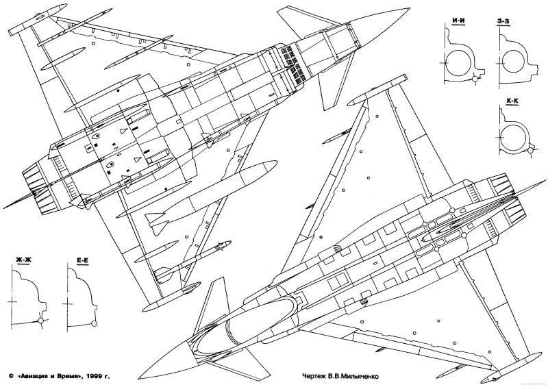 Чертежи самолетов Eurofighter Typhoon