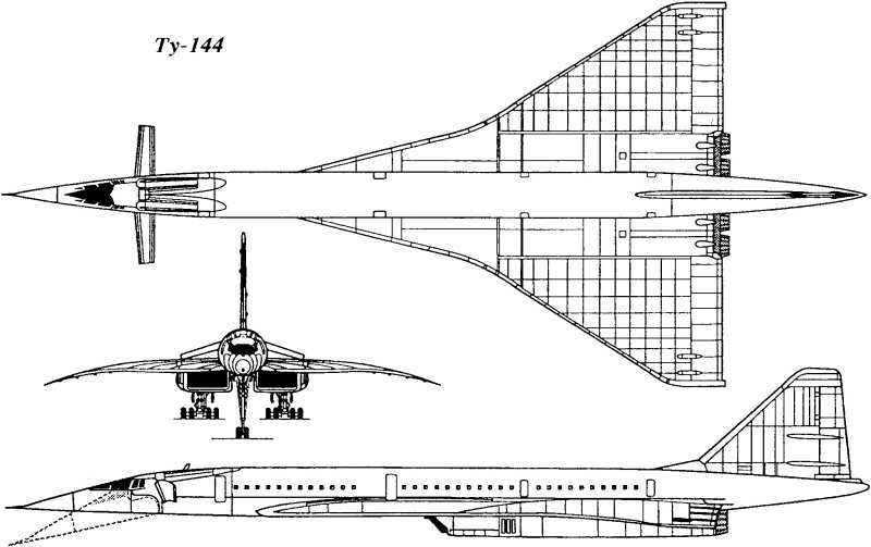 Ту-144 сверхзвуковой самолёт