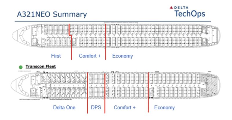 A321neo схема салона Аэрофлот