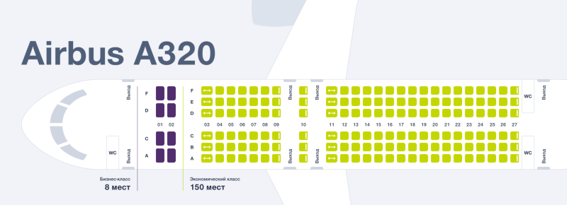 Расположение мест в самолёте s7 Боинг 737 -800