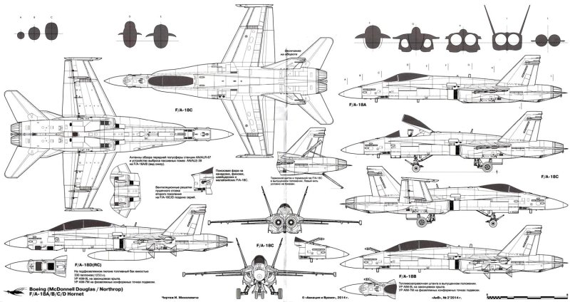 F-18e чертежи