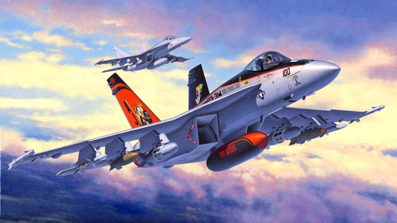 Сборная модель Revell f/a-18e super Hornet (63997) 1:144