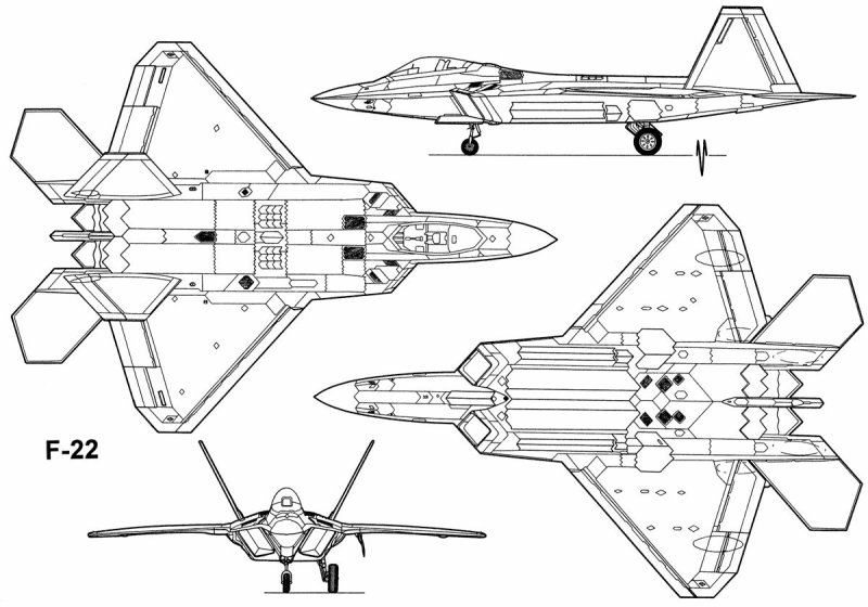 F-22 Raptor чертежи