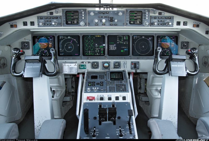 Saab 340 кабина