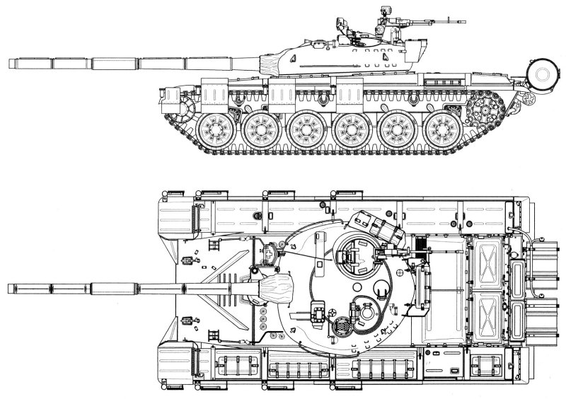 Чертеж танка т 72