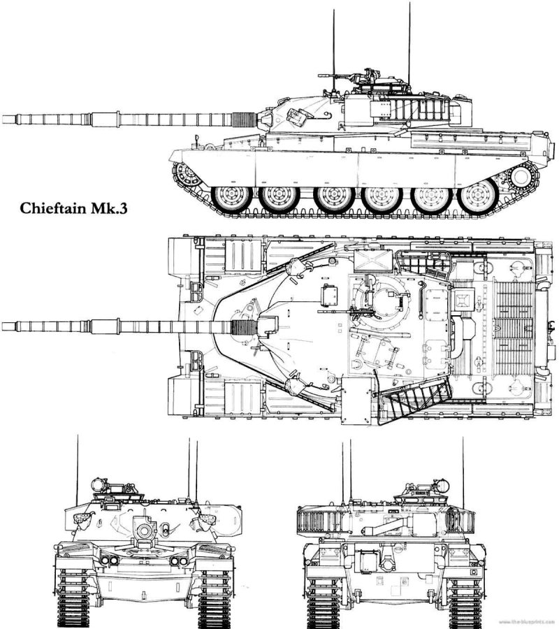 Чертеж танка Чифтен