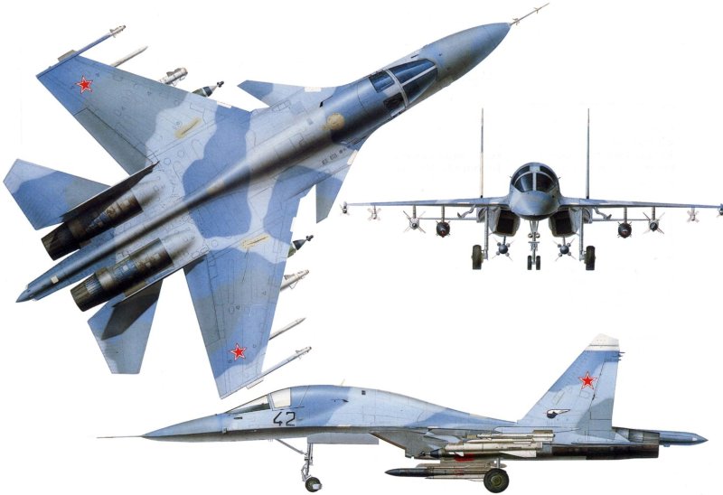 Военный самолет Су 34