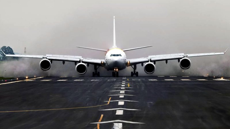 А340 приземление