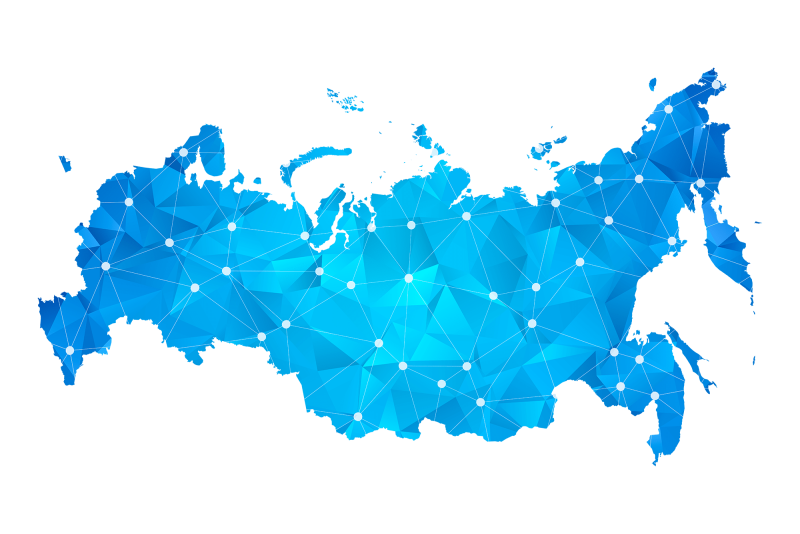 Карта России стилизованная