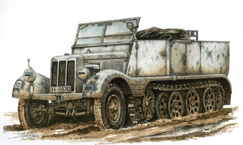 Полугусеничный тягач SD. KFZ. 11