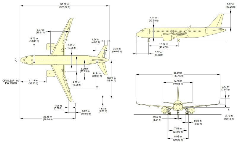 Аэробус а320 чертеж