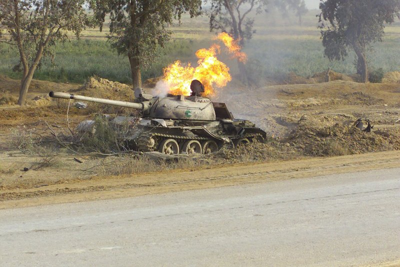 Т-55 подбитый