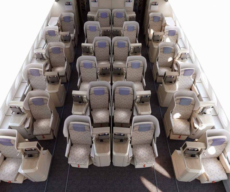 Airbus a380-841 салон