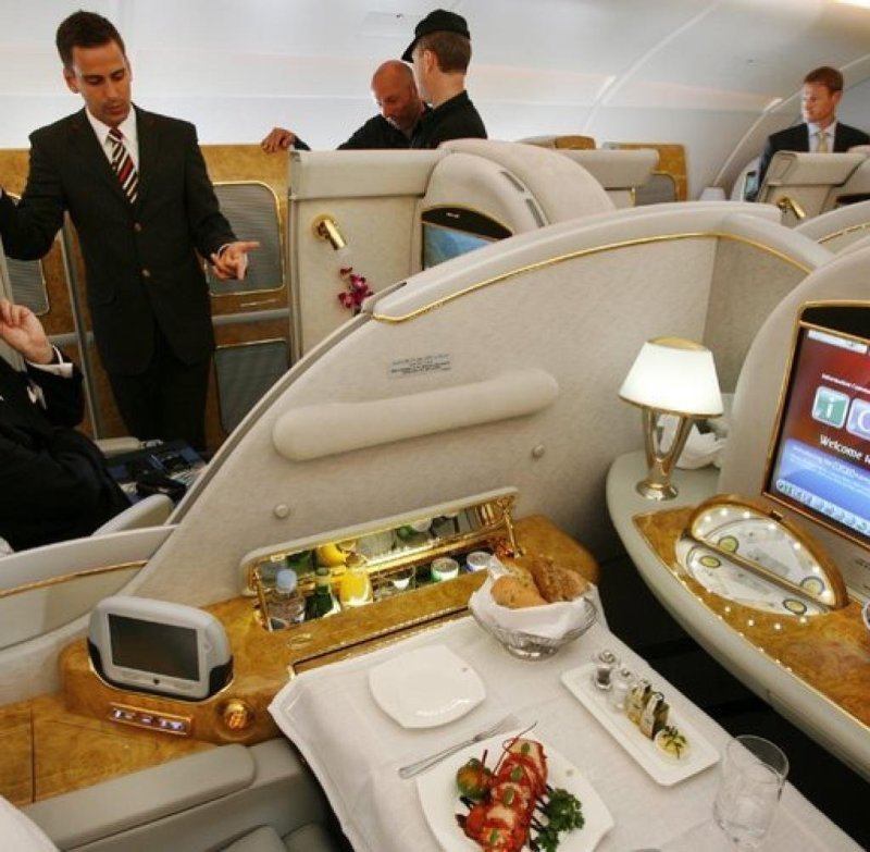 Airbus a380 Emirates салон