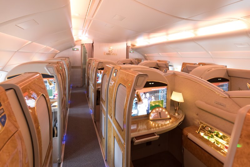Первый класс Emirates a380