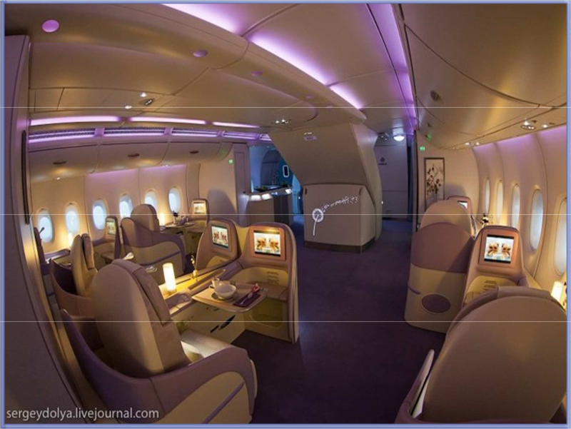 Airbus a380-800 салон