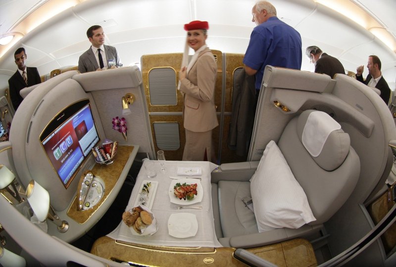 Первый класс Emirates Airlines a380