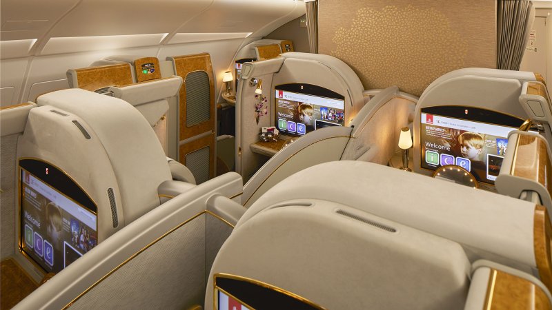 Первый класс Эмирейтс а380