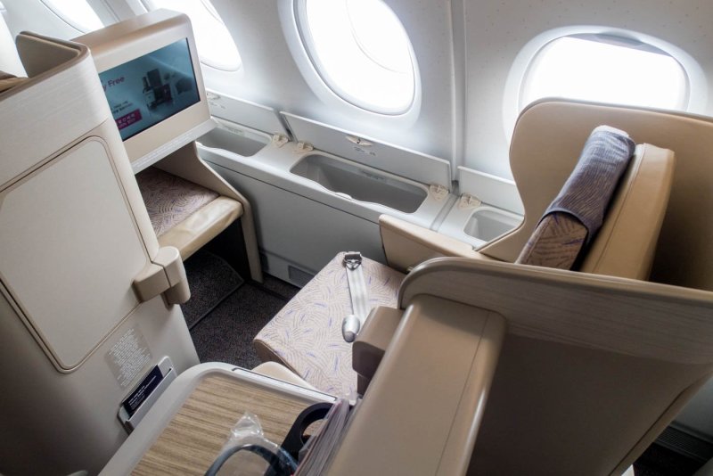 Airbus a380-800 салон Emirates бизнес