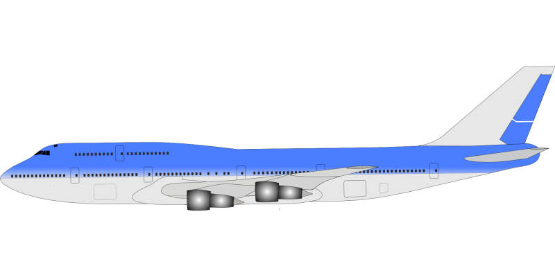 Силуэт Боинг 747 сбоку