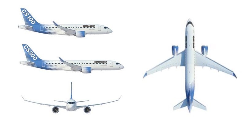 Boeing 737 вид сверху