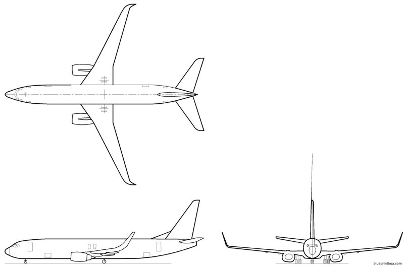 Boeing 737-800 вид сбоку