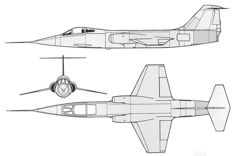 F 104 вид сверху