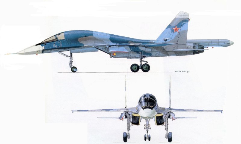 Су34 самолет вид снизу