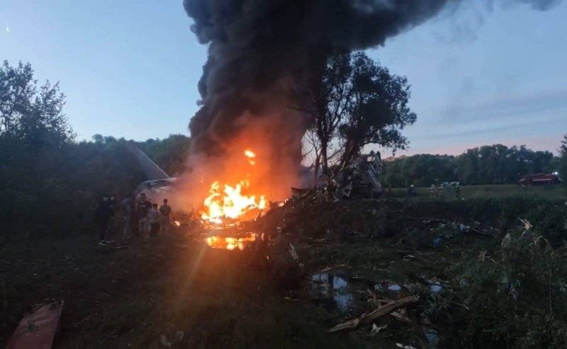 Ил-76 военно-транспортный падение в Рязани