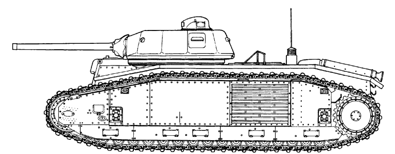 Танк FCM 36 чертеж