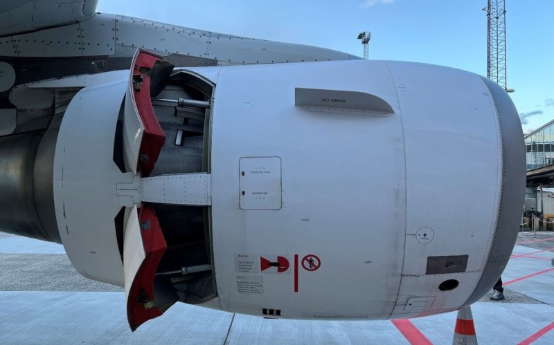 B777 deployed Thrust Reverser