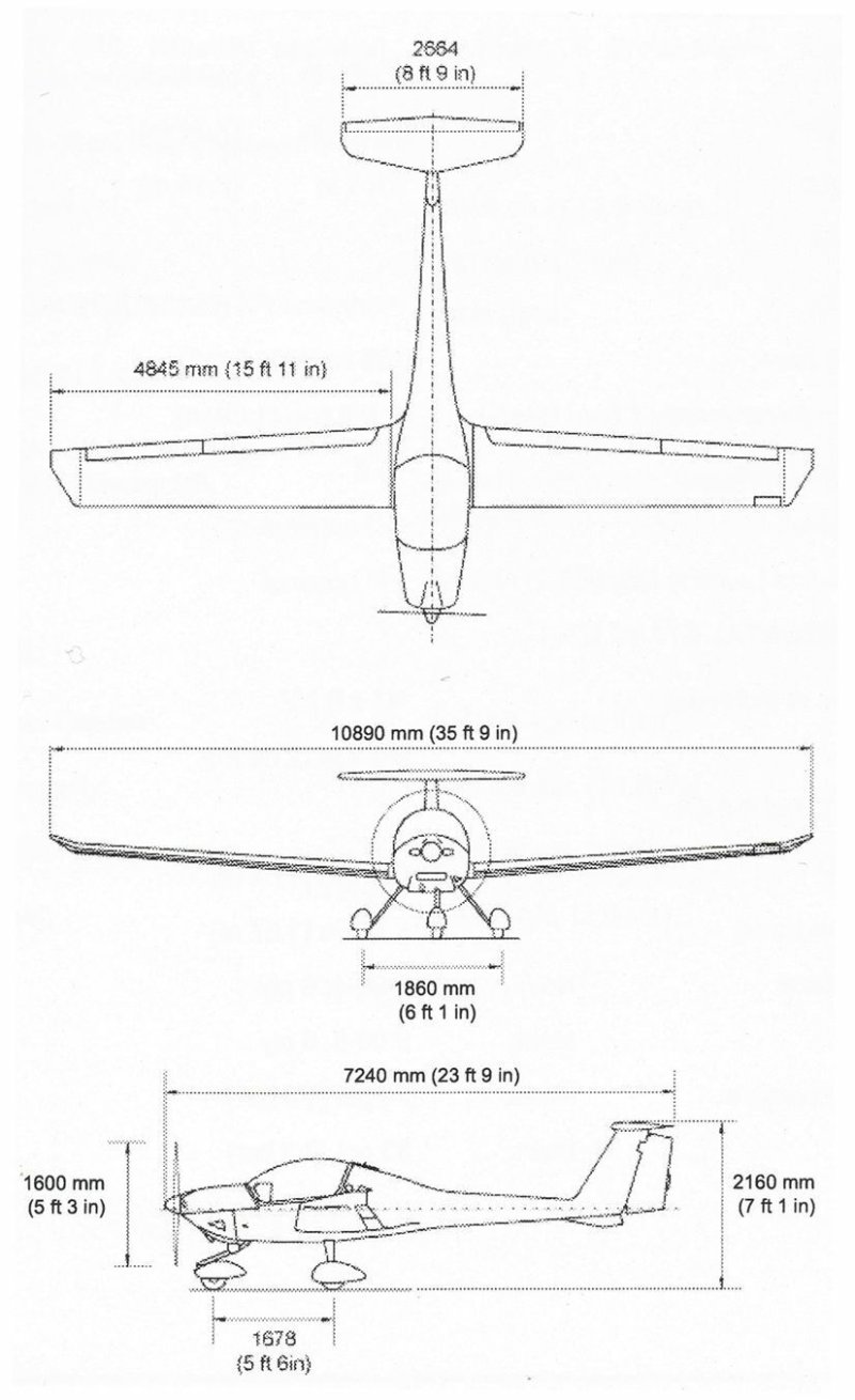 Чертежи самолёта Diamond da40