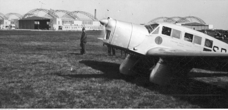 Юзеф Леваневский и самолет PZL.19 SP-ahh в 1933 году