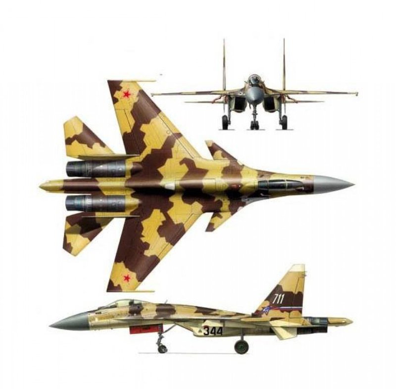 Су-37 истребитель модель звезда