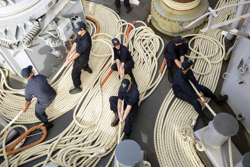 Heaving mooring line