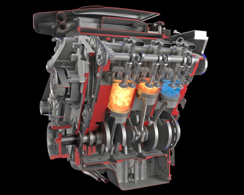 Устройство ДВС v6